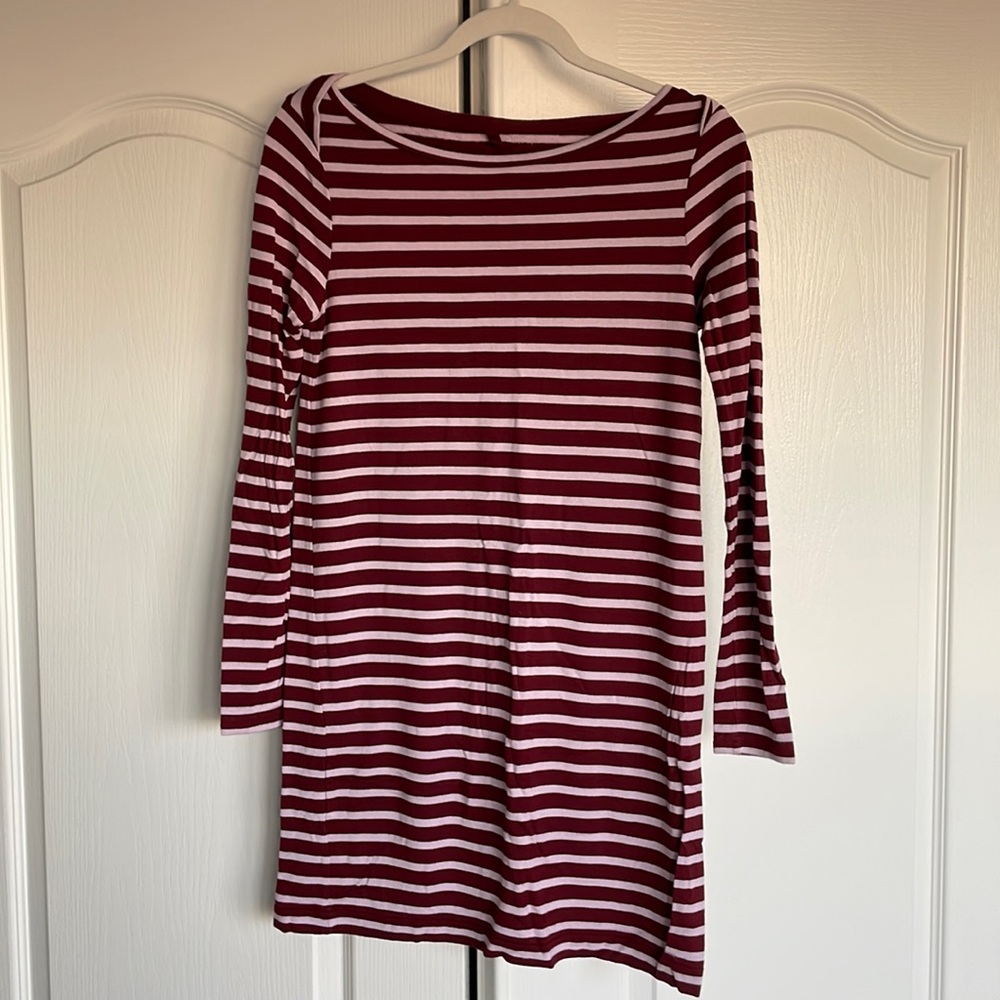 Lou & Grey XS striped long sleeve dress